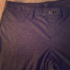 Riders by Lee Jeggings Dark Gray Size Small.